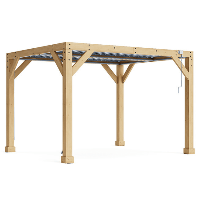 Yardistry Direct Pergolas Yardistry 10ft x 12ft (3m x 3.7m) Meridian Pergola with Louvered Roof Yardistry 10ft x 12ft (3m x 3.7m) Meridian Pergola with Louvered Roof